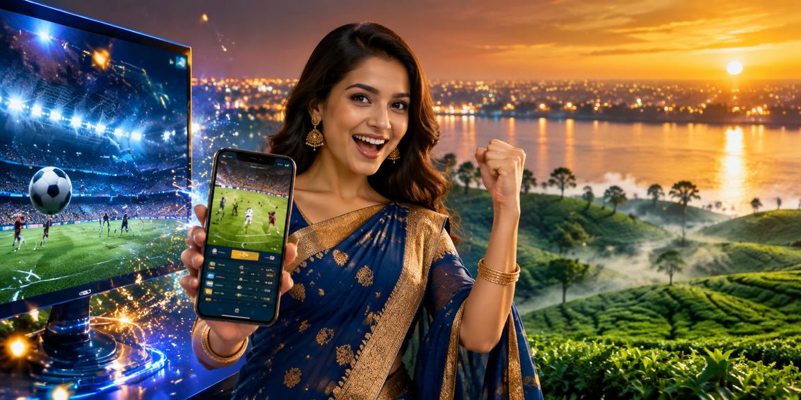রাজশাহীর চা বাগানে বসে স্পোর্টস বেটিং উপভোগ করছেন একজন ব্যবহারকারী